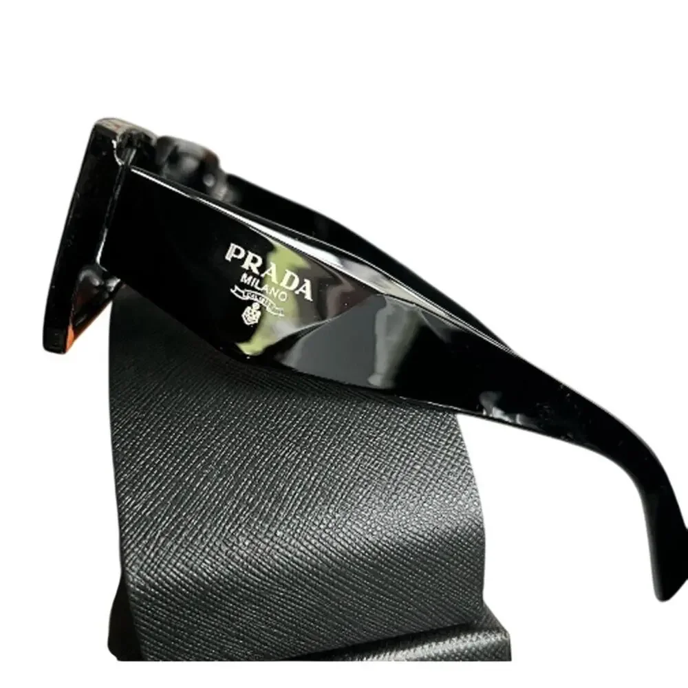 NEW Prada Rectangular Black Acetate Sunglasses (PRXX050) - Picture 2 of 6